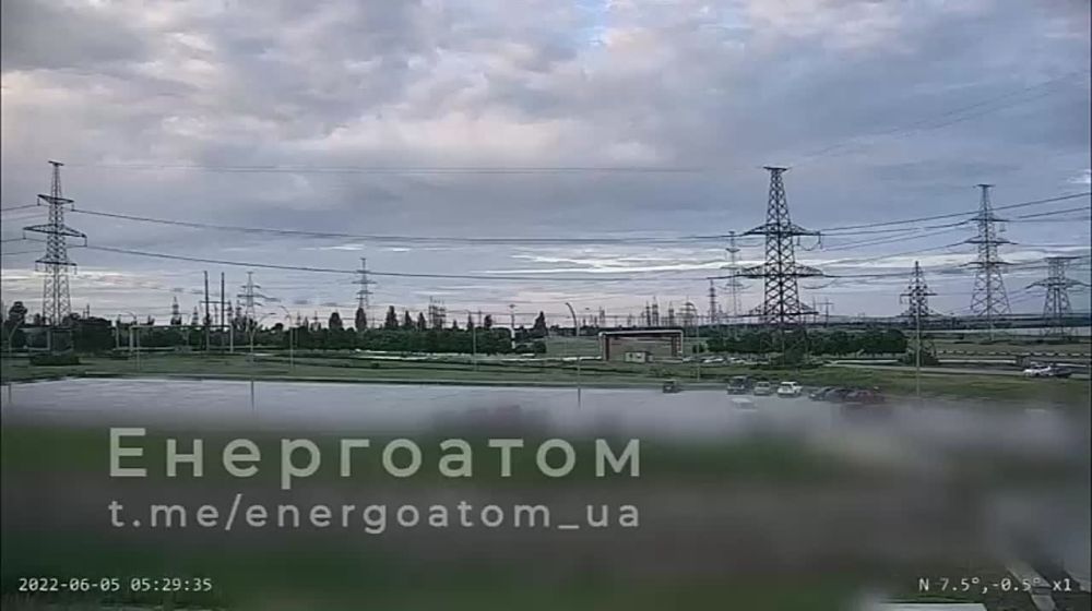 Пролет крылатой ракеты над Южноукраинской АЭС в Николаевской области сегодня в 5:30 утра по пути на Киев