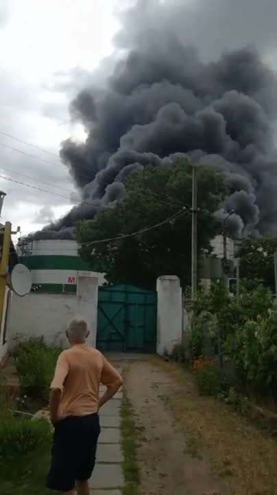Angriff auf das ldepot in der Dalya-Strae in Nikolaev