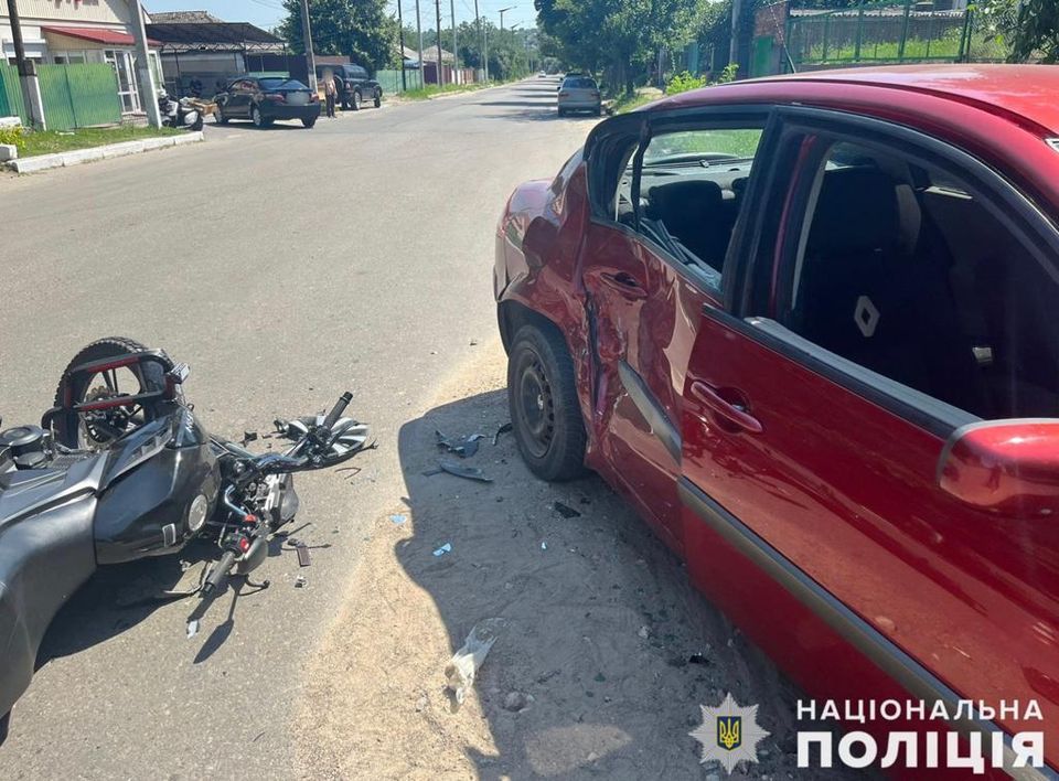 ДТП, в котором несовершеннолетний водитель мотоцикла получил телесные повреждения