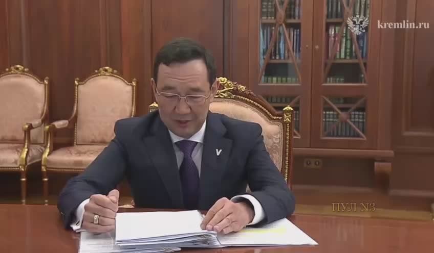 Глава Якутии Николаев - доложил Путину о демографической политике региона: