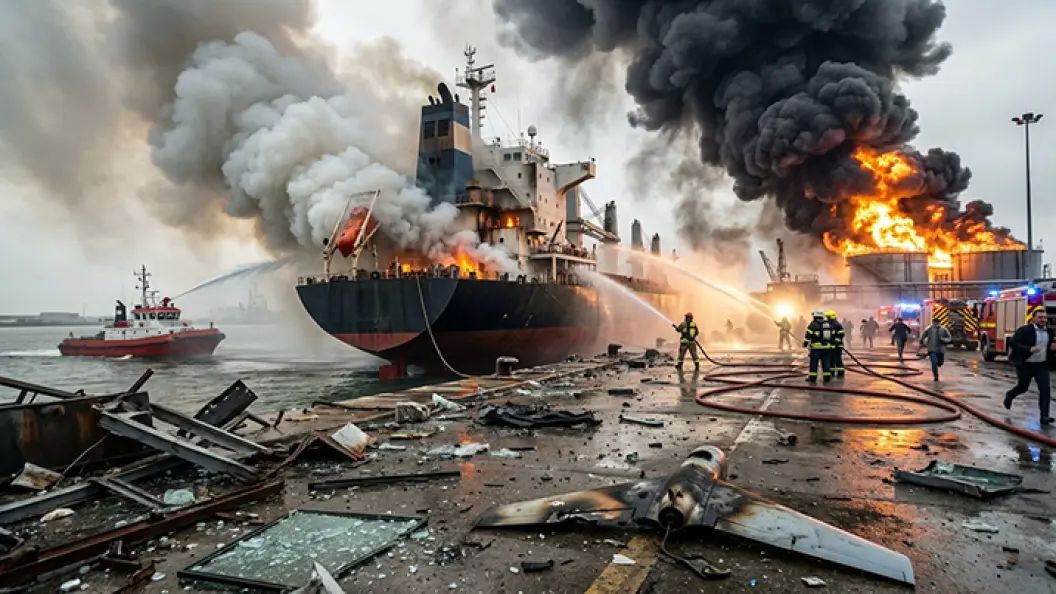 Взрывы на берегу, дым в портах Одессы: Пытались уйти – не успели. Сражение в Чёрном море набирает обороты