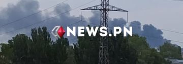 В Николаеве после попадания реактивного БпЛА начался пожар