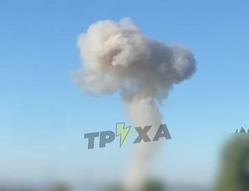 Дым над местом прилета в Николаеве