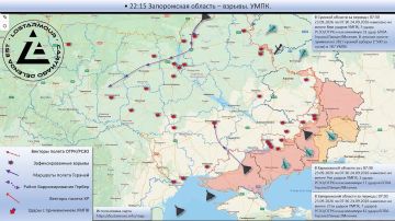 Анимированная схема ударов по территории Украины 07:30 23 сентября 2026 – 07:30 24 сентября 2026 года